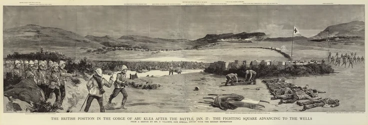 The British Position in the Gorge of Abu Klea After the Battle, 17 January, the Fighting Square Advancing to the Wells